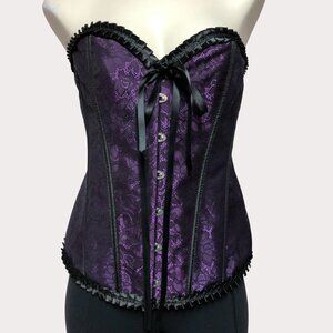 Purple & Black Bustier Size 2XL